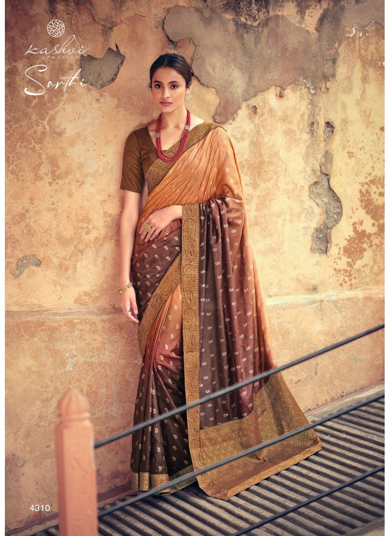 Kashvi Sarthi Fancy Designer Heavy Festive Casual Wear Printed Silk Sarees Collection